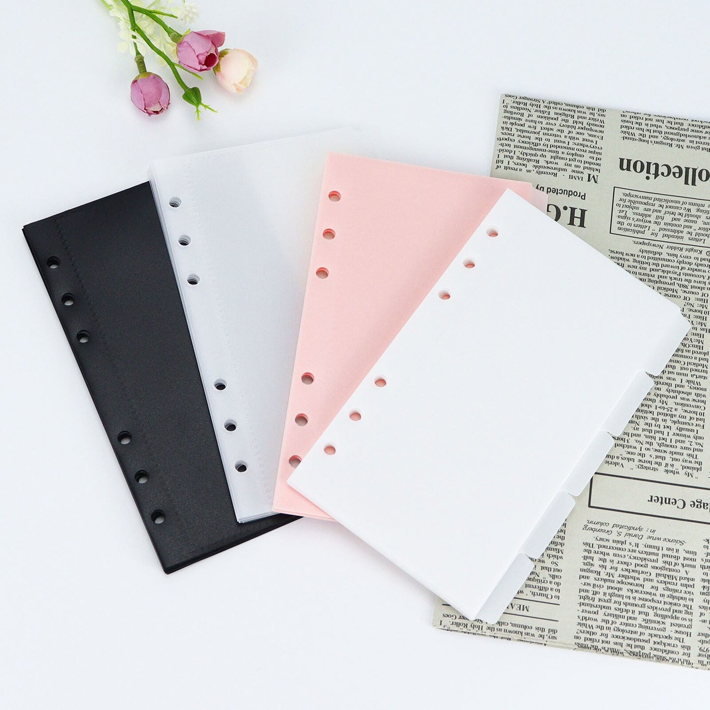 A5 A6 A7 Personal Size 6 Ring Binder Divider Pocket | Sticker Organizer | PVC Insert Pocket | Cash Envelope | Budget Book Planner