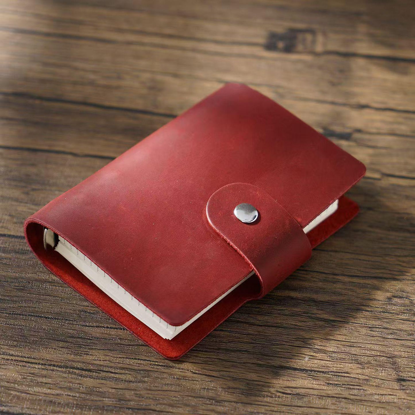 A8 Mini 100% Genuine Leather 5 Ring Binder | Pocket Portable Journal Agenda Planner | Vintage Travel Journal | Gift for Her Him