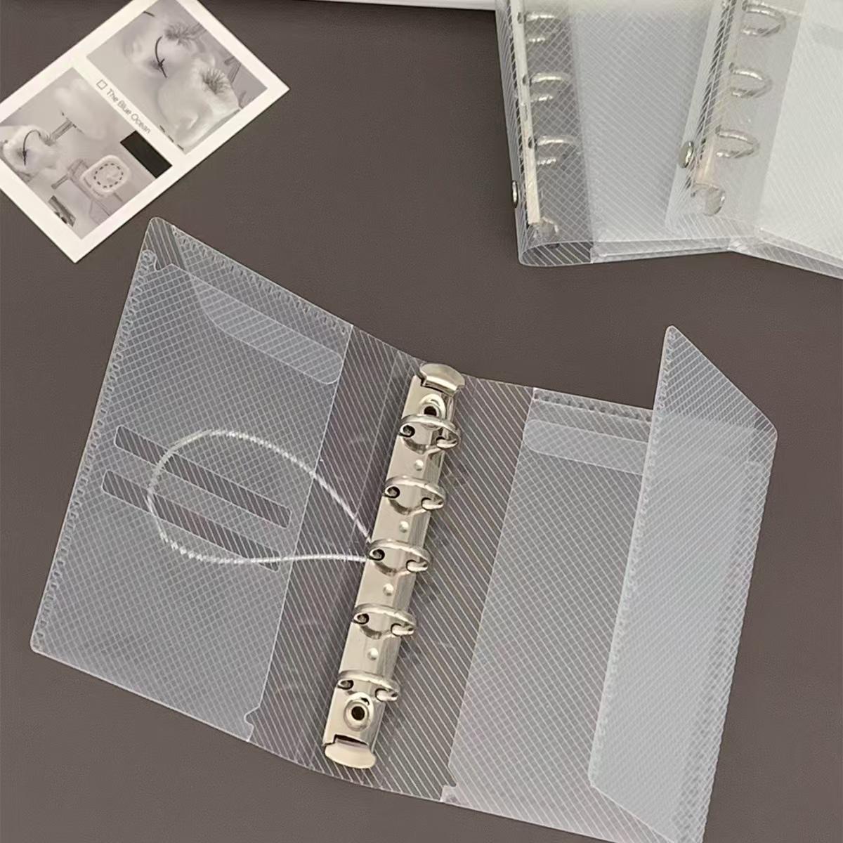 Transparent Threefold 6 Ring Binders | M5 A7 Personal Size | Clear Refillable Planners | 2025 Planners | Sticker Organizer | Planner Cover