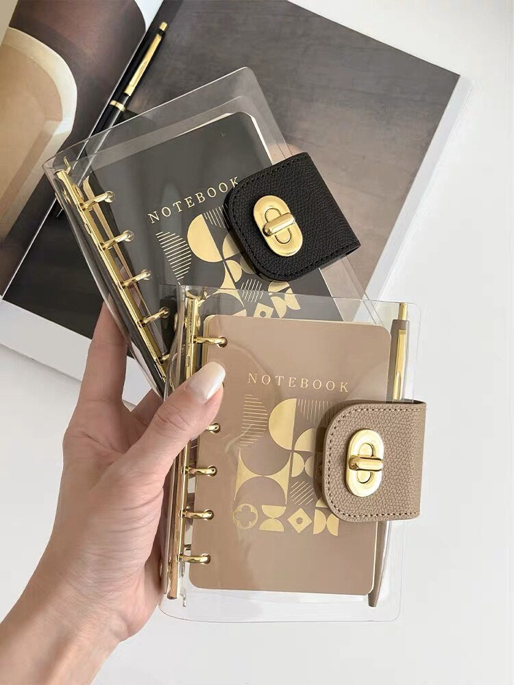 2024 Modern Clear Binder Planner | PVC Plastic Binder | A5 Personal A7 Size | 6 Ring Binder