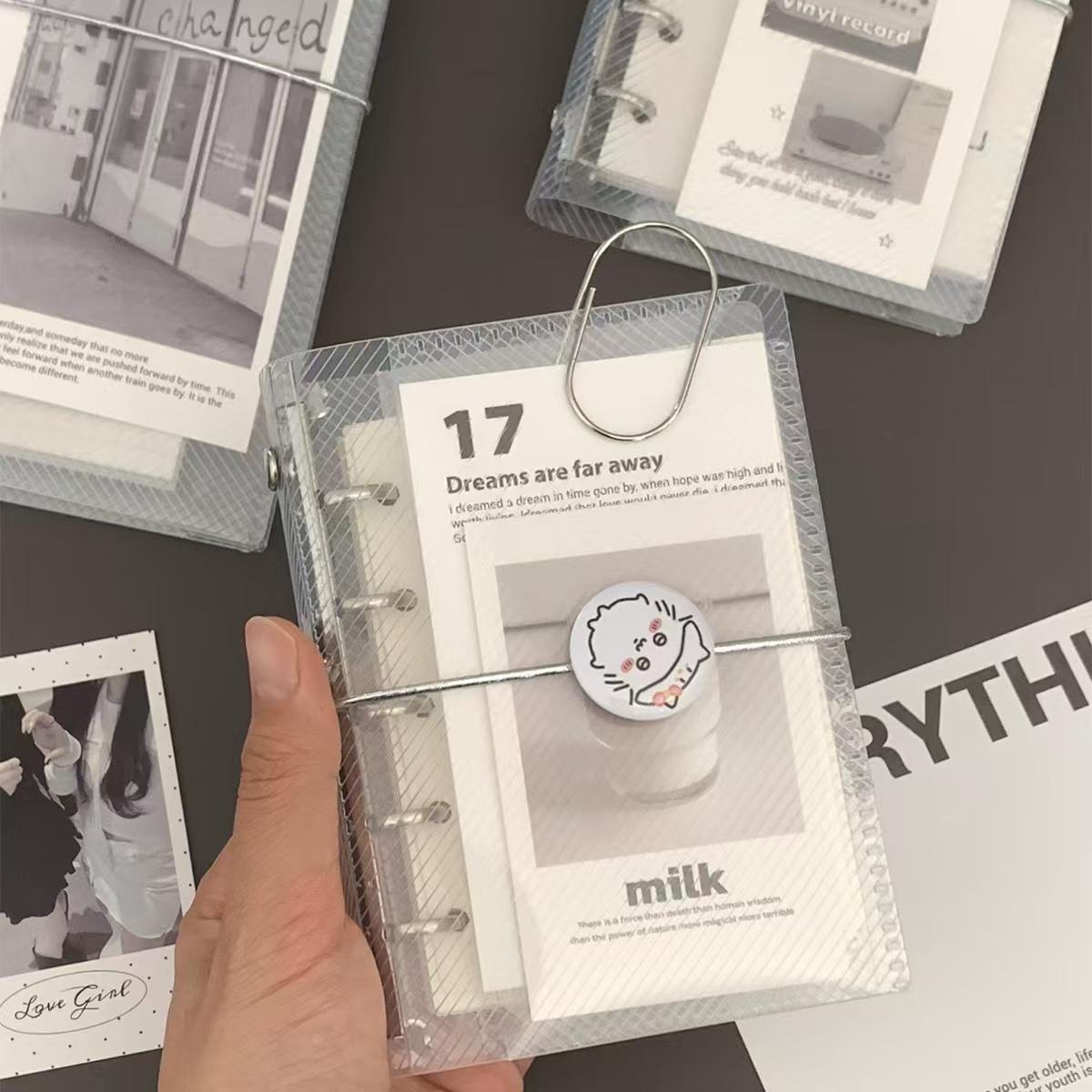 Transparent Threefold 6 Ring Binders | M5 A7 Personal Size | Clear Refillable Planners | 2025 Planners | Sticker Organizer | Planner Cover