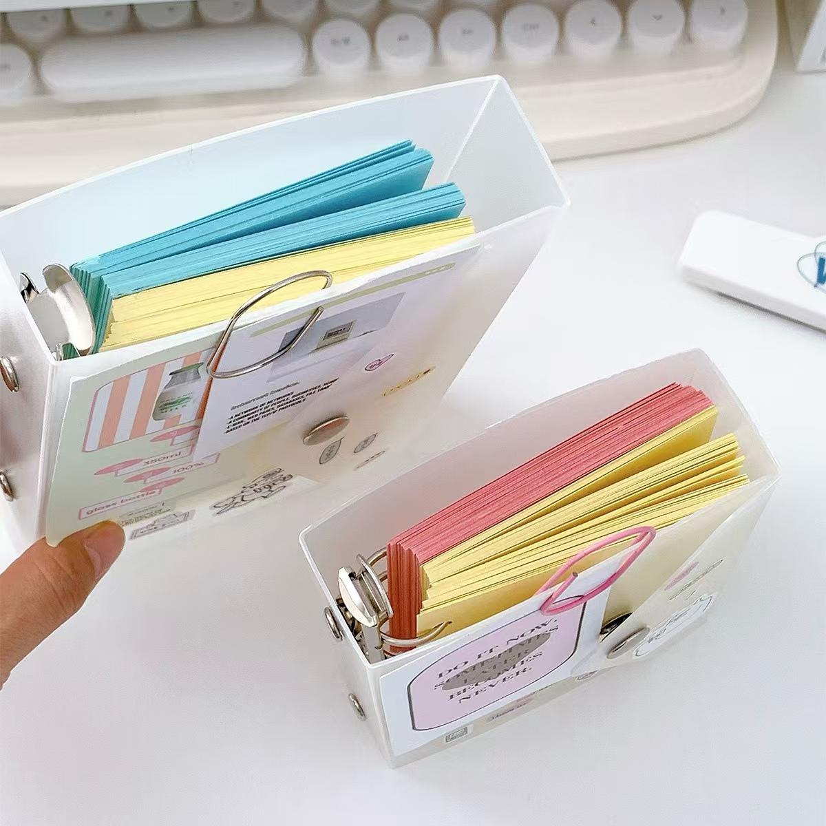 M5 A7 Snap Button 6 Ring Binder | Loose-Leaf Refillable Binders | Clear Plastic Planner Cover | Sticker Organizer | 2025 Planners