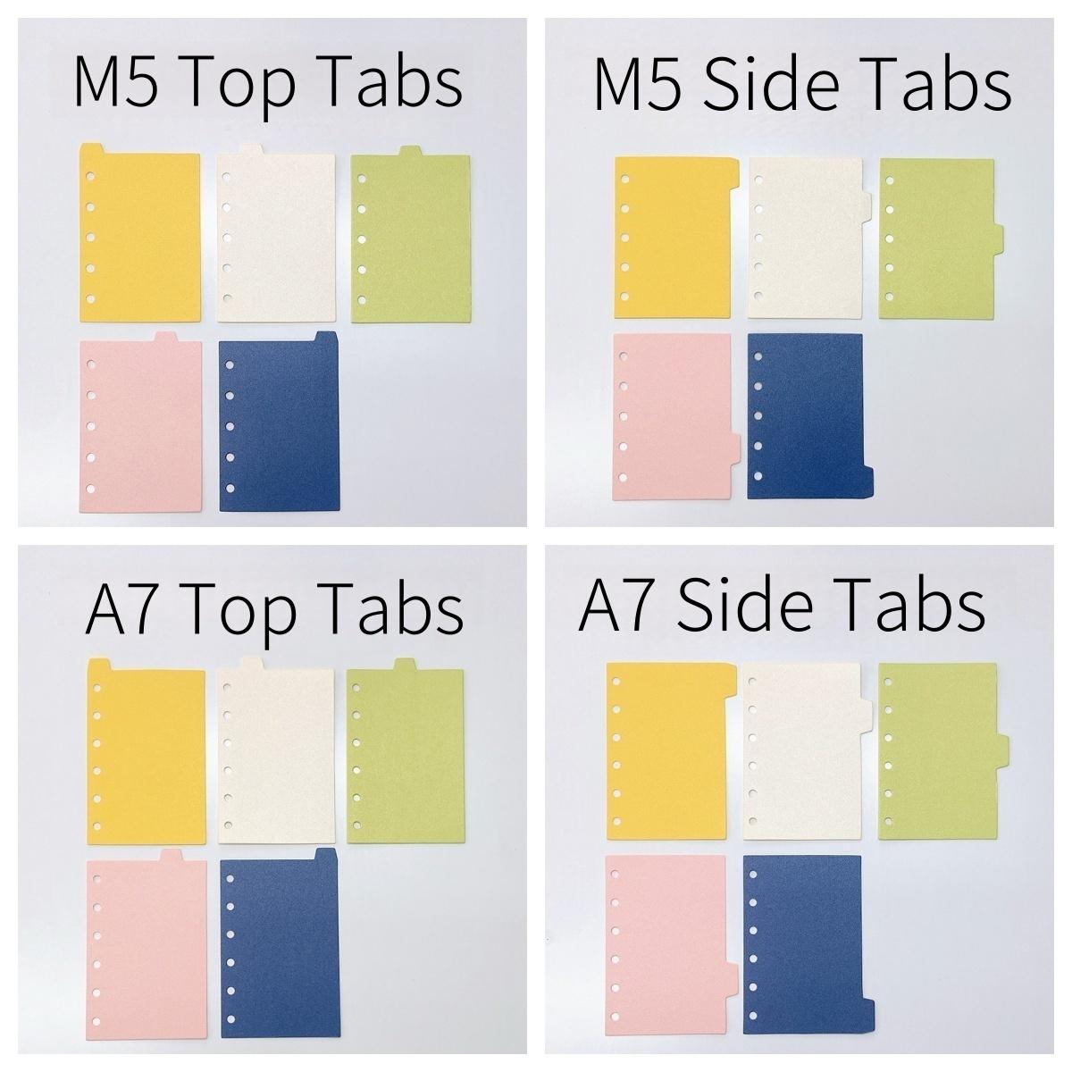M5 A7 Planner Dividers with Tabs | Glitter Dividers Dashboards | A7 M5 A8 Planner Inserts Refills | 6 Ring Binder Planner Accessories