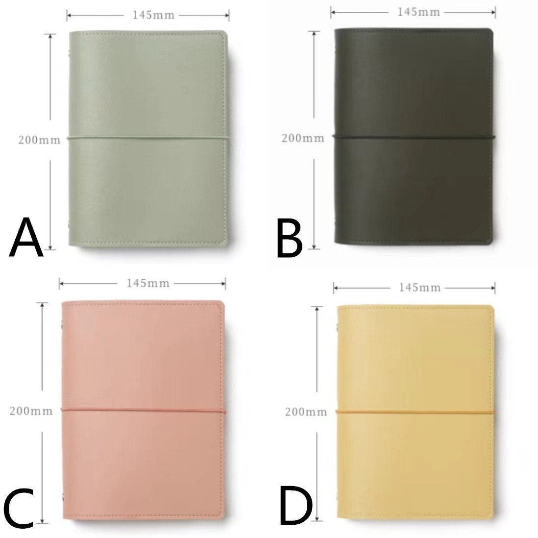 2025 B6 Vegan Leather 6 Ring Binder | 2025 Daily Weekly Planners | Journal Diary Agenda Notebook | Gift for Her | School Office Stationery