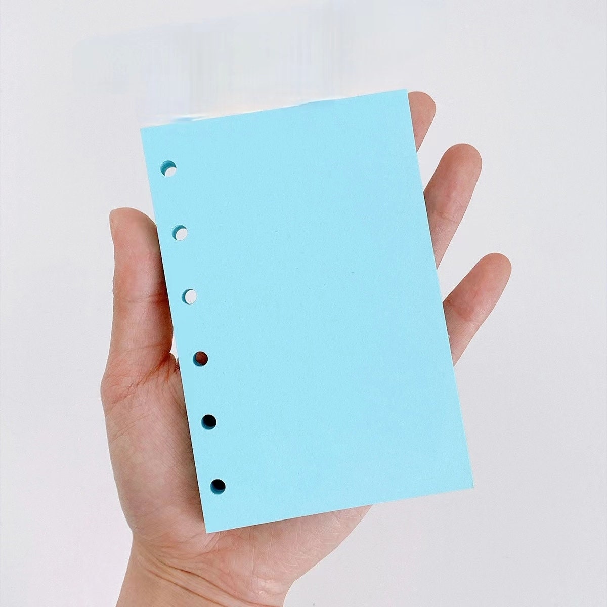 Colored A7 M5 Blank 6 Ring Printed Planner Inserts | 110gam Papers | Six Ring Binder Refill Paper | Planner loose-leaf Refills Accessories