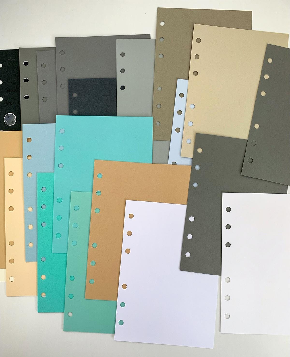 20 Colors M5 A7 True A6 Blank 6 Ring Planner Inserts | 120gsm Papers | Six Ring Binder Refill Paper | Loose-leaf Refills Planner Accessories