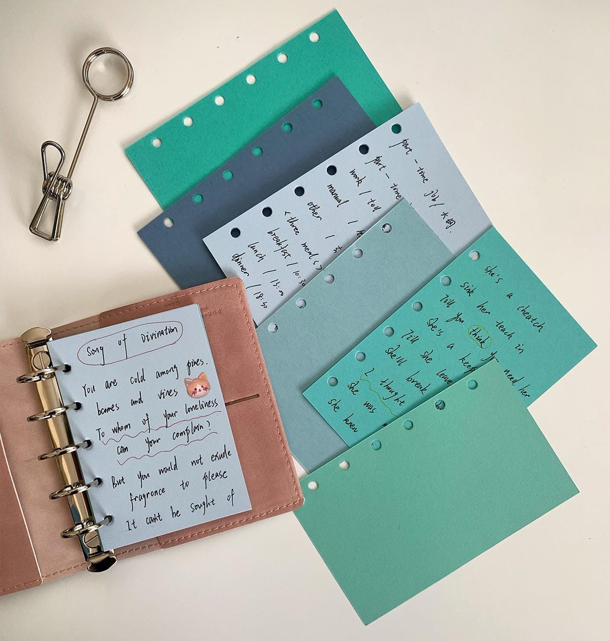 20 Colors M5 A7 True A6 Blank 6 Ring Planner Inserts | 120gsm Papers | Six Ring Binder Refill Paper | Loose-leaf Refills Planner Accessories