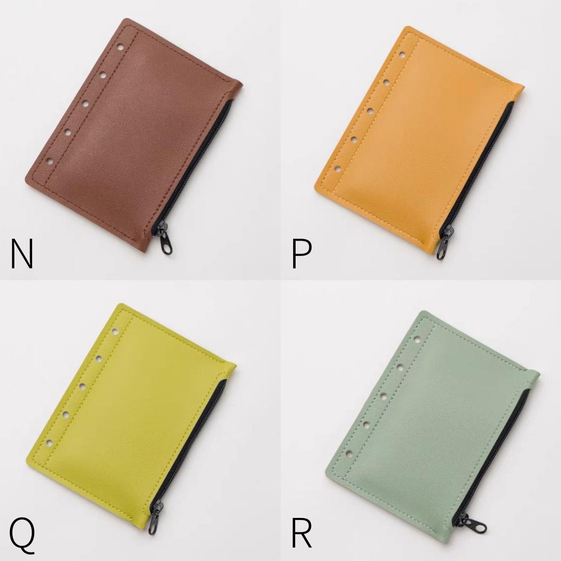 M5 Vegan Leather Zipper Pocket | Card Holder | 5 Ring Binder Planner | Zipper Pouch Sticker Storage | Planner Insert Pocket Accessories