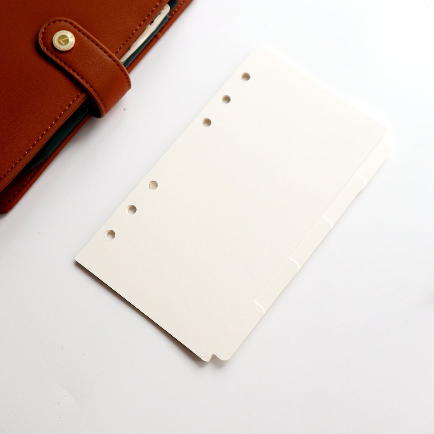 White Planner Dividers | Personal A5 | 6 Rings Planner Divider | Filofax | kikki.K