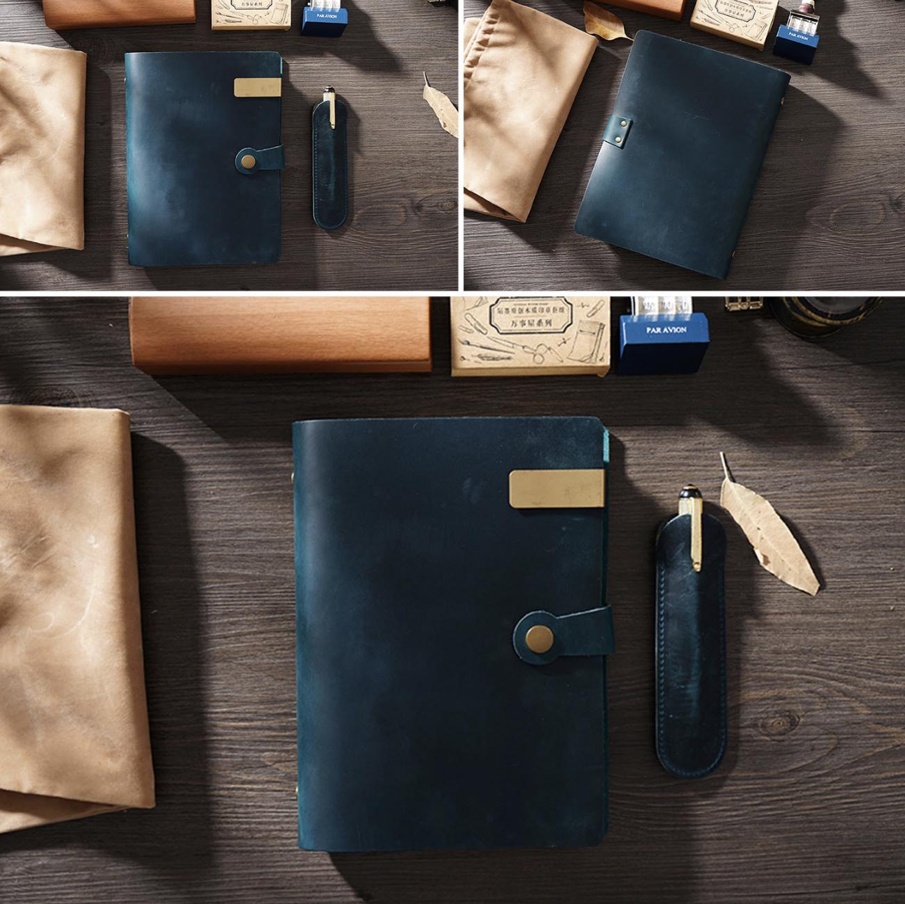 100% Genuine Leather 6 Ring Binder | A5 Size Leather Binder Cover | 2025 Refillable Planner Handmade Vintage Notebook Journal Planner