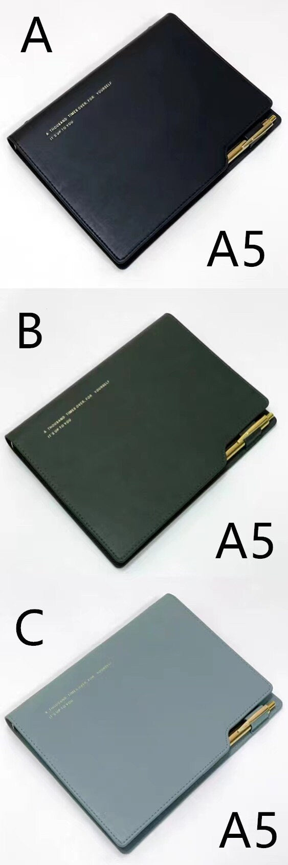 A5 A7 6 Ring Planner Binder Notebook | Card Holder | Refillable Notebook Journal | Portable Diary Planner Organizer Business Office