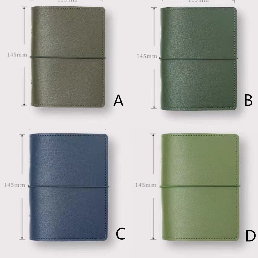 2025 A7 Pocket Small PU Leather 6 Ring Binder | Planners | Journal Diary Agenda Planner | Gift for Her | School Office Stationery