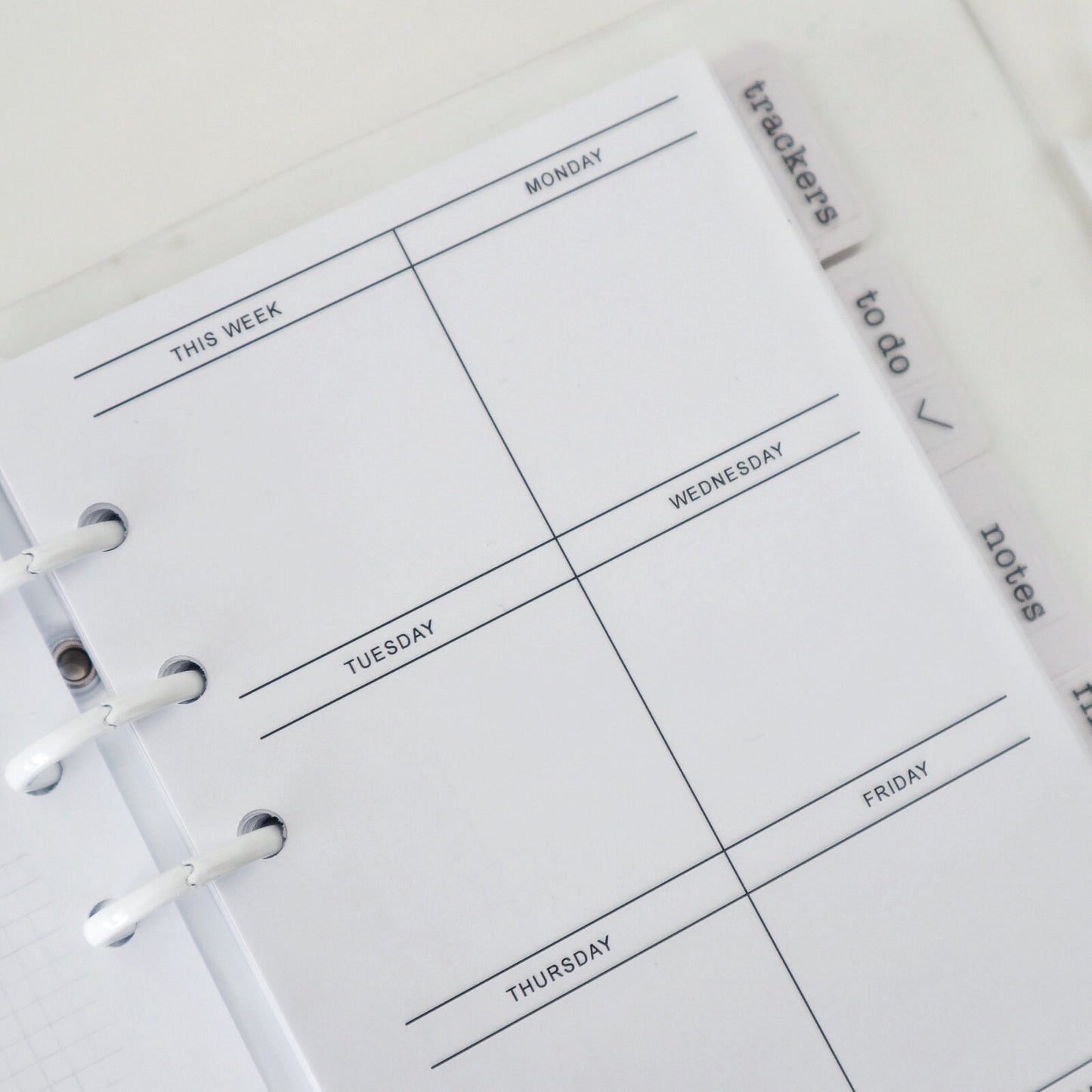 Printed Undated Weekly Planner Inserts | 20 Sheets | wo2p | Personal A5 A6 | 6 Rings Planner | Binder Refills