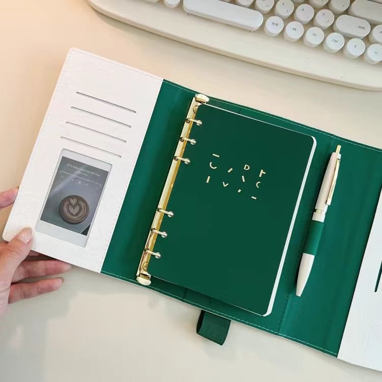 Stylish A5 A6 Leather 6 Ring Binder | Planner Cover | Journal Agenda Notebook | Luxury Gift | Daily Weekly Monthly Planner Stationery