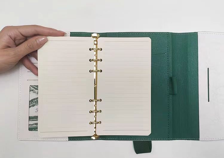 Stylish A5 A6 Leather 6 Ring Binder | Planner Cover | Journal Agenda Notebook | Luxury Gift | Daily Weekly Monthly Planner Stationery