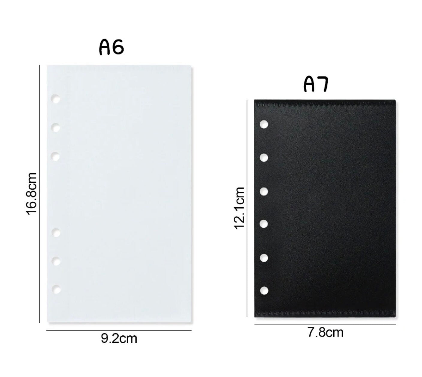 6 Ring Binder Divider Pocket | A6 A7 | Sticker Organizer | PVC Insert Pocket | Cash Envelope | Budget Book Planner | Banknote Organizer