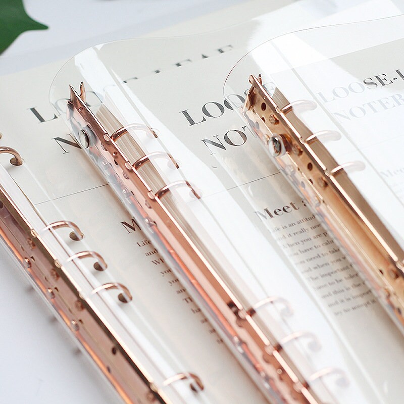 2025 Clear Binder Planner | PVC Plastic Binder | A5 B5 Personal Size | 6 Ring Binder