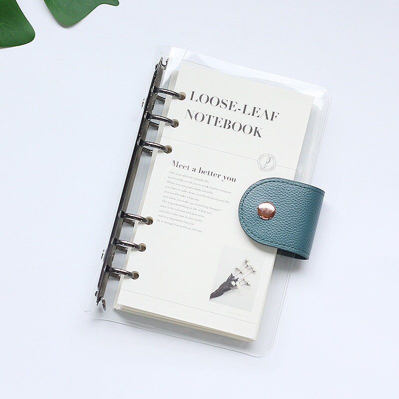 2025 Clear Binder Planner | PVC Plastic Binder | A5 B5 Personal Size | 6 Ring Binder