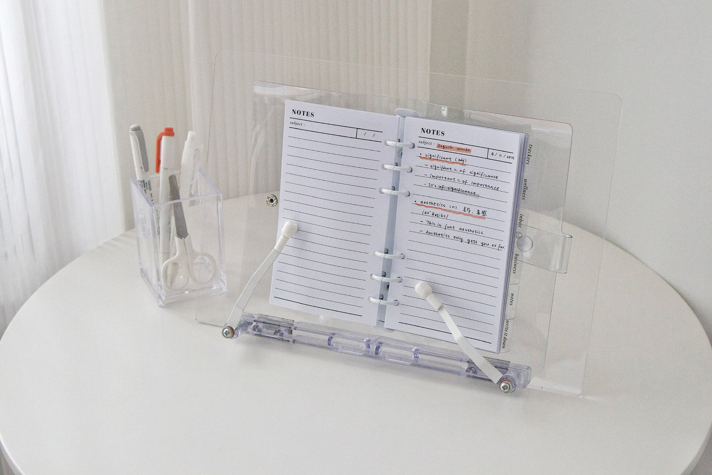 Lined Notes Planner Inserts | 20 Sheets | Note Taking | Personal A5 A6 | 6 Rings Planner | Binder Refills