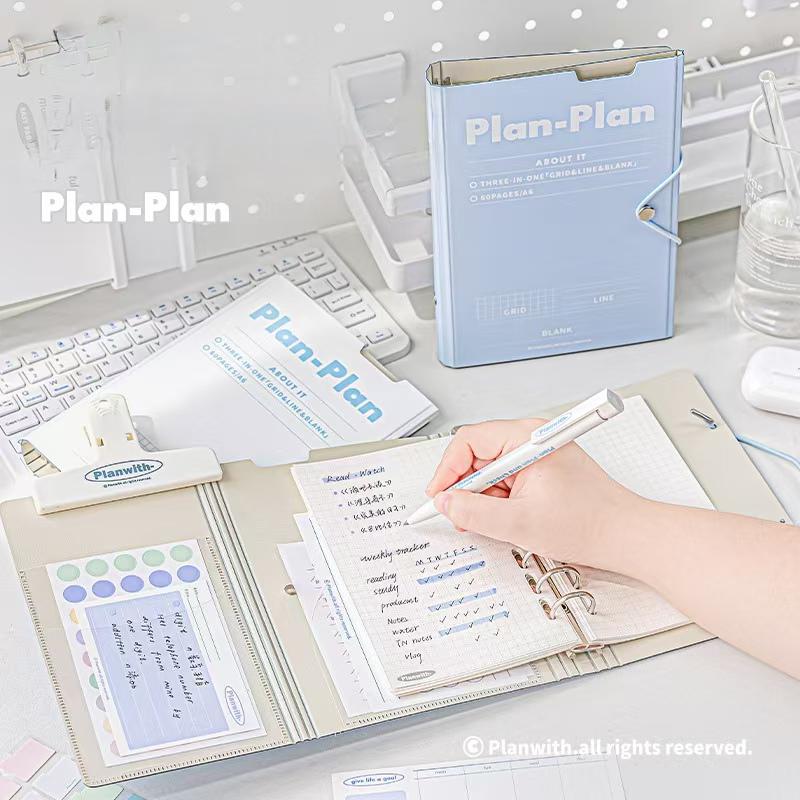 Stylish A6 Pocket Trifold Binder Notebook Planner Cover | 6 Ring Binder | 2024 Planner Organizer | A6 Folder | Lose Leaf Binder