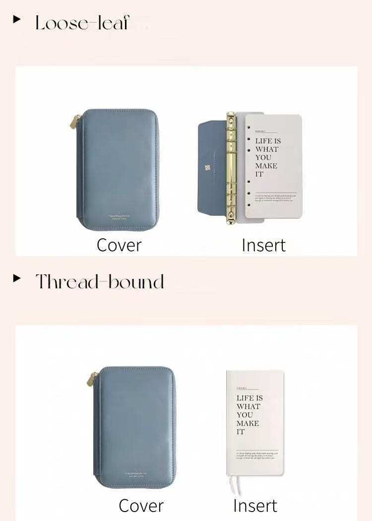 2025 Zipper Planner Organizer | 6 Ring Binder | Planners | Journal Diary Agenda Planner | Gift for Her | Business School Office Stationery
