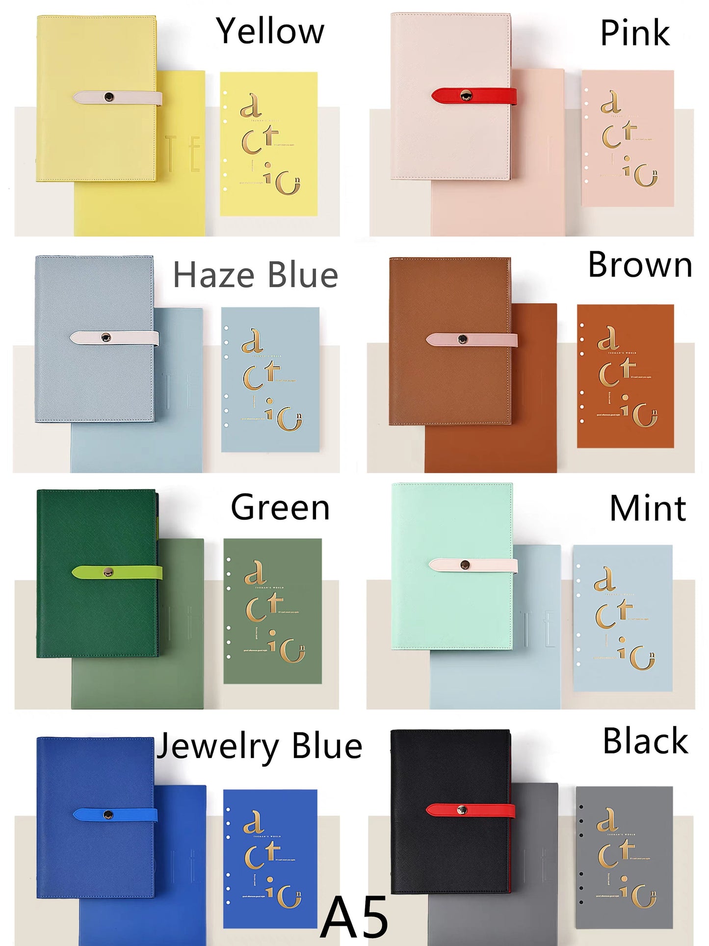 2025 A5 A6 Leather 6 Ring Binder | Planner Cover | Journal Agenda Notebook | Luxury Gift for Her | School Office Stationery