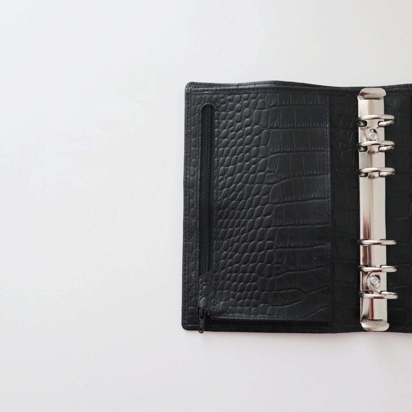 2024 Croc Genuine Leather Personal Planner Cover | Medium Personal Binder | Planner Cover | Planner Agenda Journal Organizer