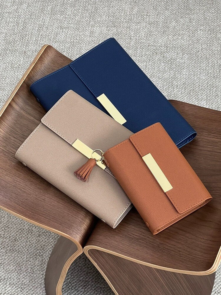 2025 PU Leather 6 Ring Binder | A5 Personal A7 Pocket Planners | Journal Diary Agenda Planner | Gift for Her | School Office Stationery