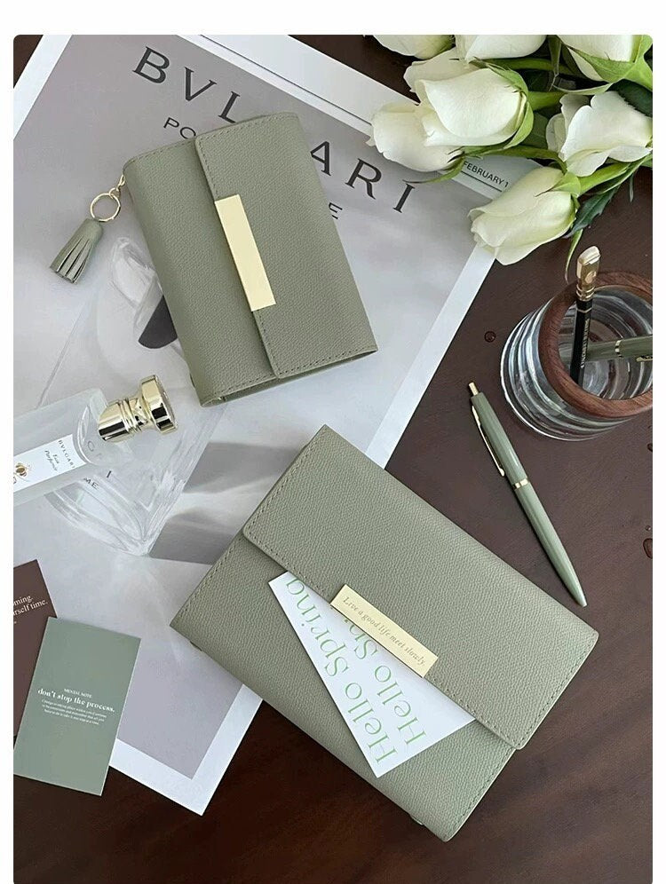 2025 PU Leather 6 Ring Binder | A5 Personal A7 Pocket Planners | Journal Diary Agenda Planner | Gift for Her | School Office Stationery