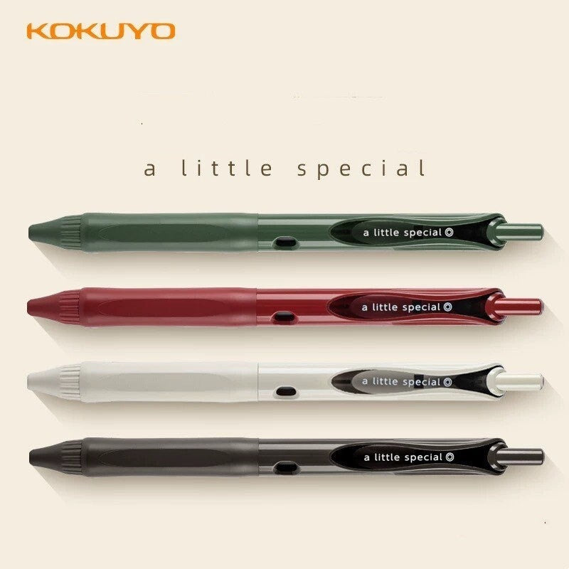 KOKUYO Retro Color Vividry Retractable Gel Pen | Black Ink | Quick-drying Ink | 0.5mm | Replaceable Refill | School Study Office Supplies
