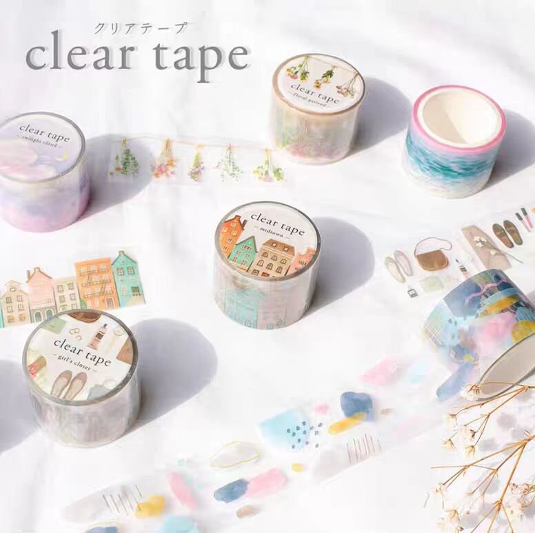 Mind Wave Decorative PET Tape | Midtown Girl's Closet | Japanese PET Masking Tape | Cute Planner Journal Collage Scrapbooking Supplies