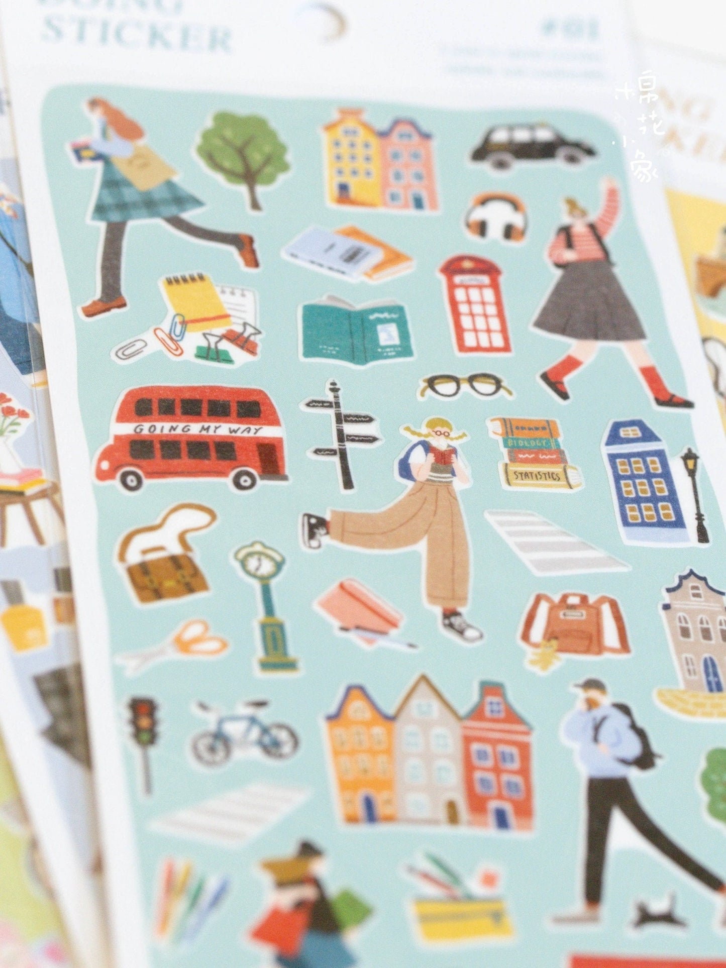 Mind Wave Doing Series Japanese Stickers | Cafe Travel Study Shopping Decorative Stickers | Planner Journal Collage DIY Supplies