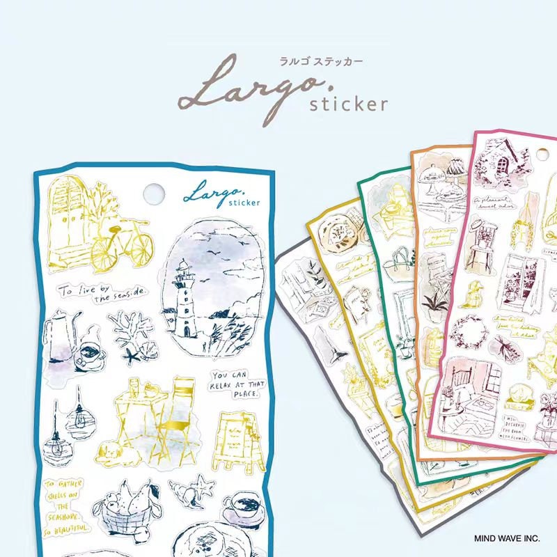 Mind Wave Japanese Handdrawn Stickers | Japanese Stickers Stationery | Life Coffee Planner Decorative Stickers | Journal Collage Supplies