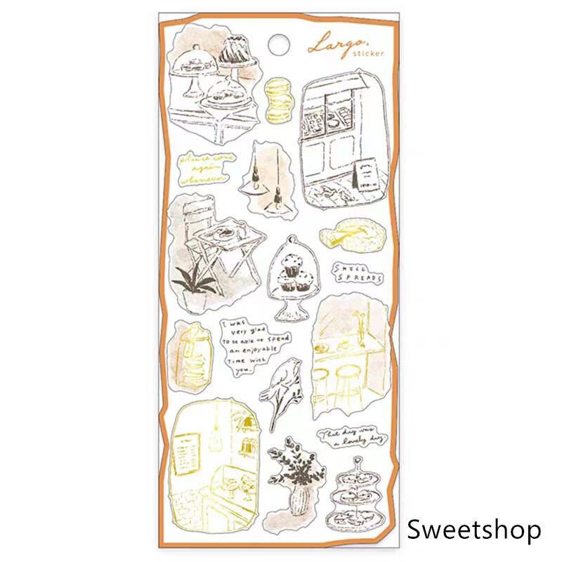 Mind Wave Japanese Handdrawn Stickers | Japanese Stickers Stationery | Life Coffee Planner Decorative Stickers | Journal Collage Supplies
