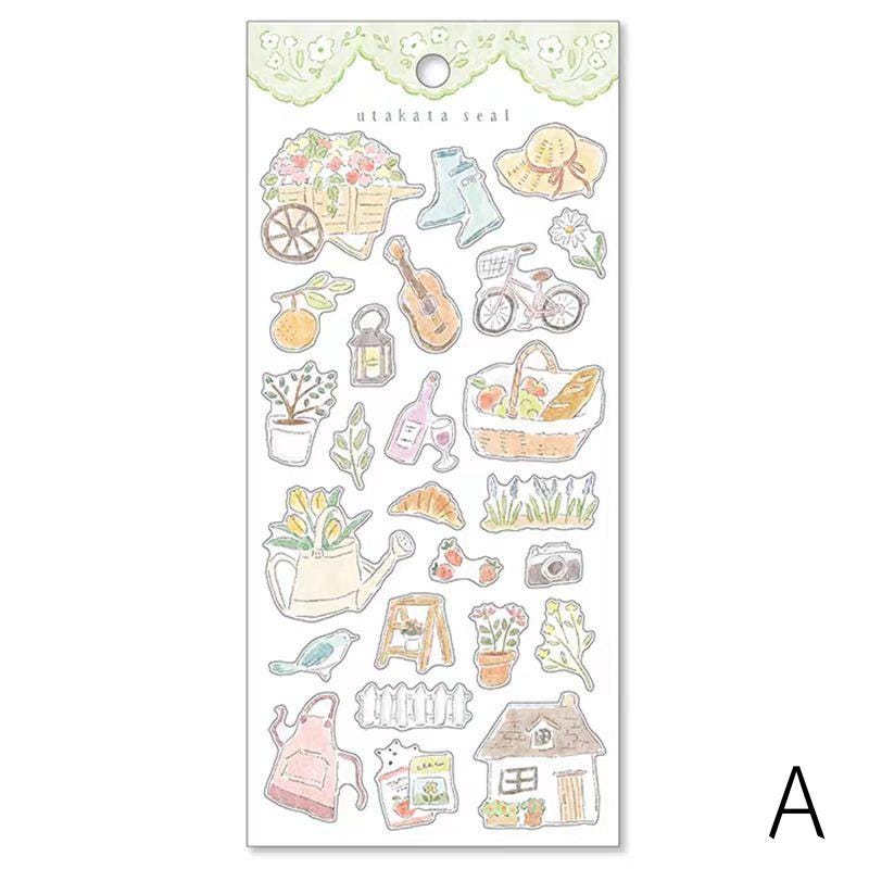 Mind Wave Drawing Life Japanese Stickers | Fashion Flower Food Travel Room Animal Decorative Stickers | Planner Journal Collage Supplies