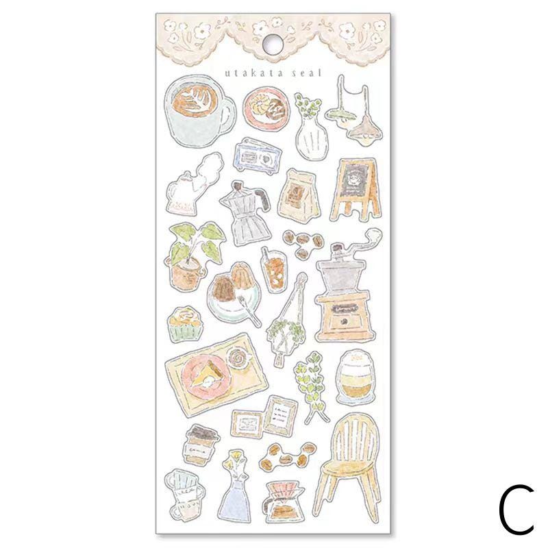 Mind Wave Drawing Life Japanese Stickers | Fashion Flower Food Travel Room Animal Decorative Stickers | Planner Journal Collage Supplies