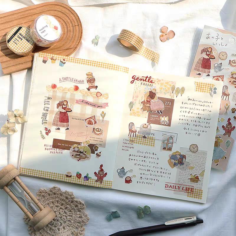 Mind Wave Cute Daily Life Girls Japanese Stickers | Food Coffee Book Fashion Life Decorative Stickers | Planner Journal Collage DIY Supplies