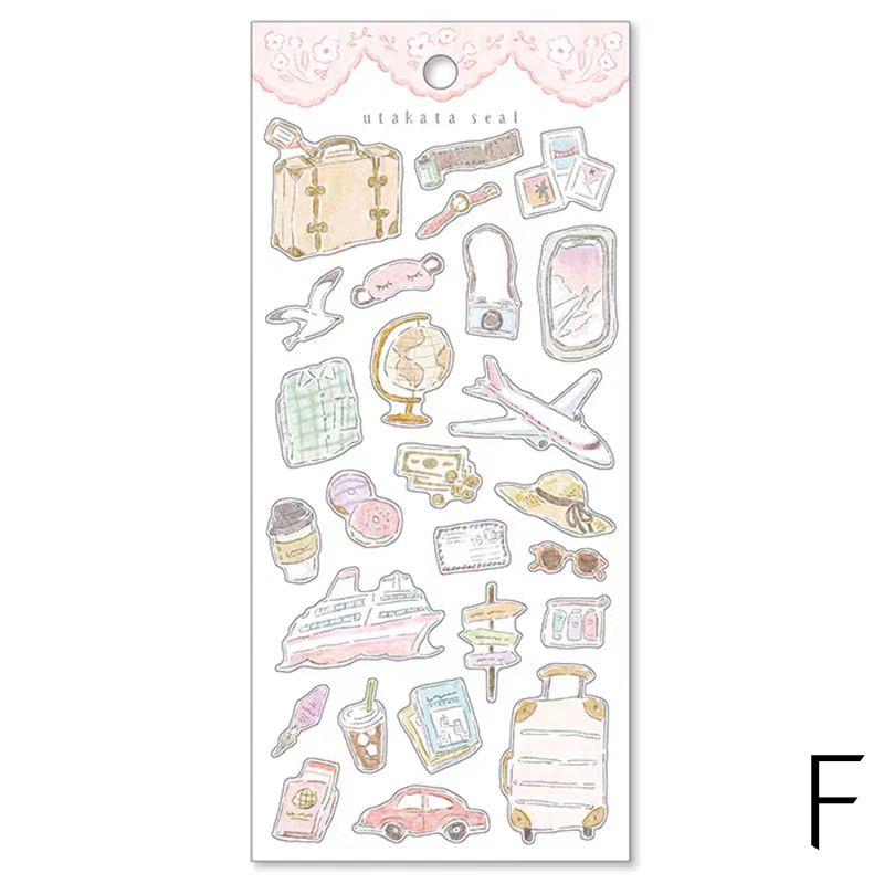 Mind Wave Drawing Life Japanese Stickers | Fashion Flower Food Travel Room Animal Decorative Stickers | Planner Journal Collage Supplies