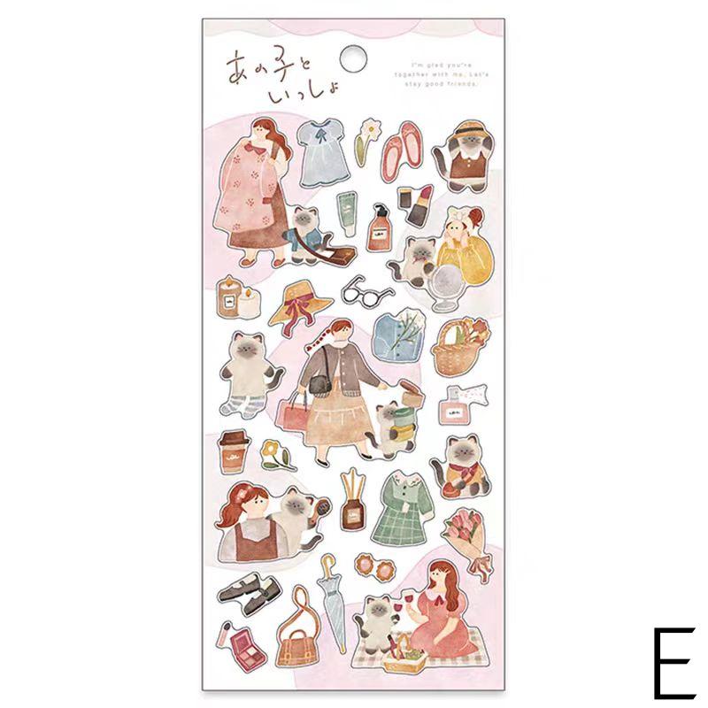 Mind Wave Cute Daily Life Girls Japanese Stickers | Food Coffee Book Fashion Life Decorative Stickers | Planner Journal Collage DIY Supplies