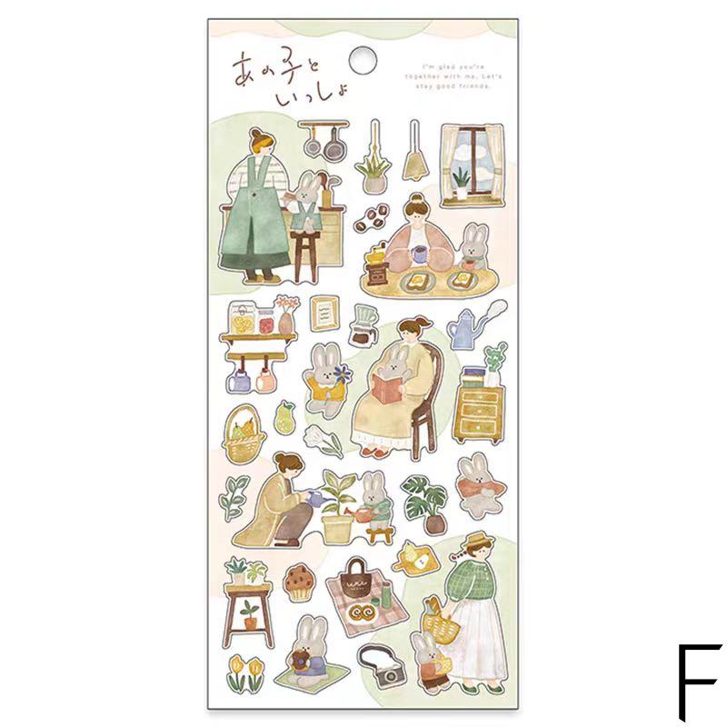 Mind Wave Cute Daily Life Girls Japanese Stickers | Food Coffee Book Fashion Life Decorative Stickers | Planner Journal Collage DIY Supplies