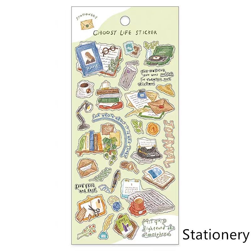 Mind Wave Chooosy Life Japanese Stickers | Coffee Bake Bread Cake Stationery Decorative Stickers | Planner Journal Collage DIY Bujo Supplies