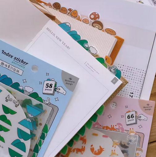 Cute Animal Index Sticker | Page Flags | Page Markers | Sticky Tabs | Planner Accessory Supplies