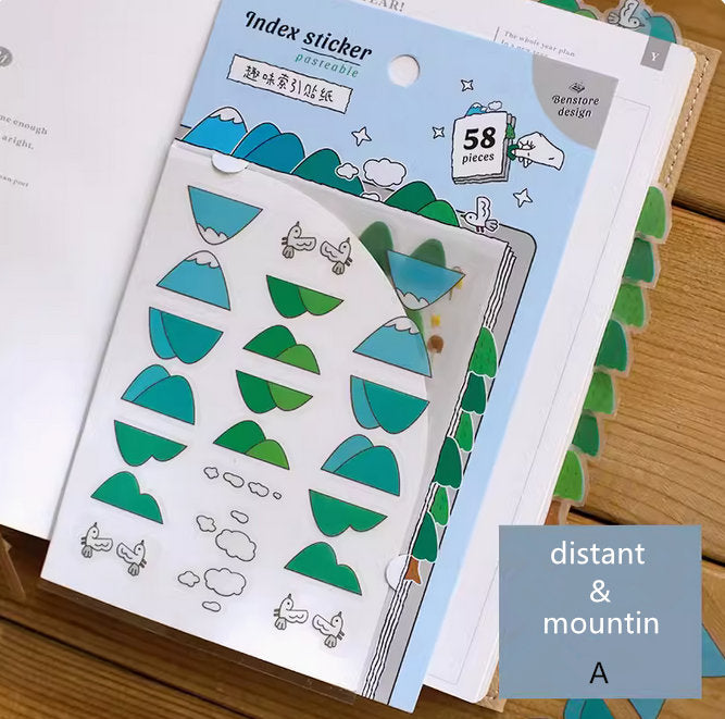 Cute Animal Index Sticker | Page Flags | Page Markers | Sticky Tabs | Planner Accessory Supplies