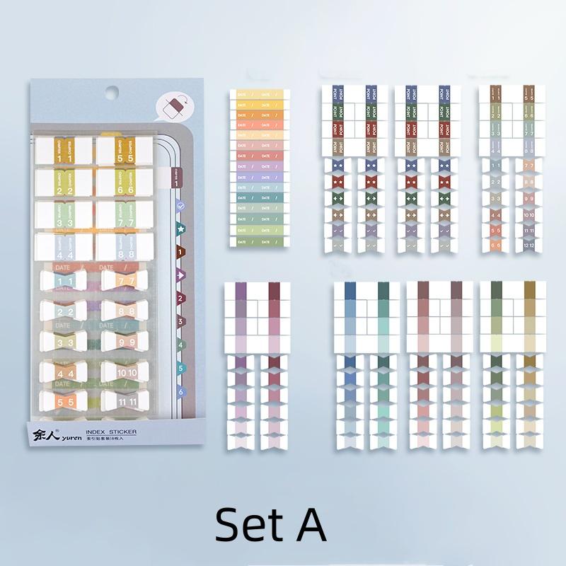 155pcs Colorful Index Stickers | Planner Sticker Pack | Index Sticker | Page Flags | Page Markers | Sticky Tabs | Planner Accessory Supplies
