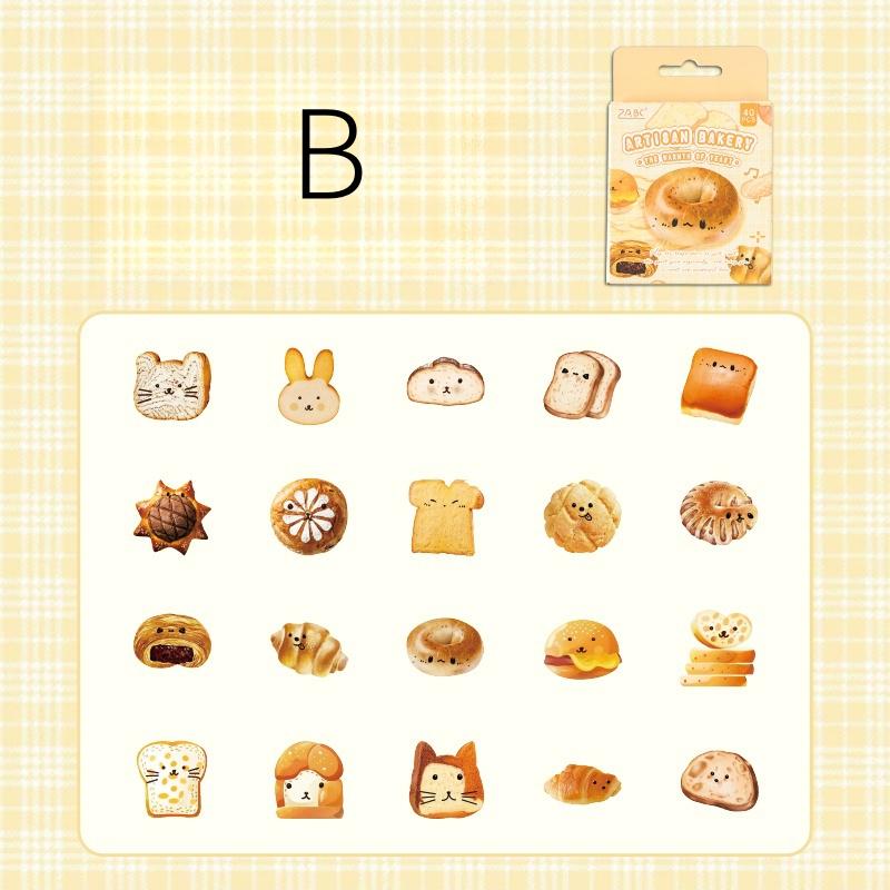 Cute Bread PET Sticker Pack | Bread Toast Bagel Stickers | Planner Sticker Set | Junk Journal | Die Cut Deco Stickers