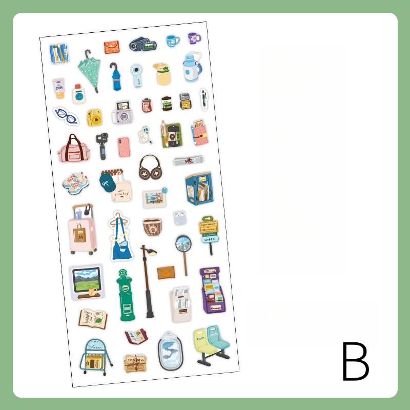 Cute Mini Daily Life Decorative Stickers | Food Stationery Travel Home Office Aesthetics Stickers | Bujo Journal Planner Supplies