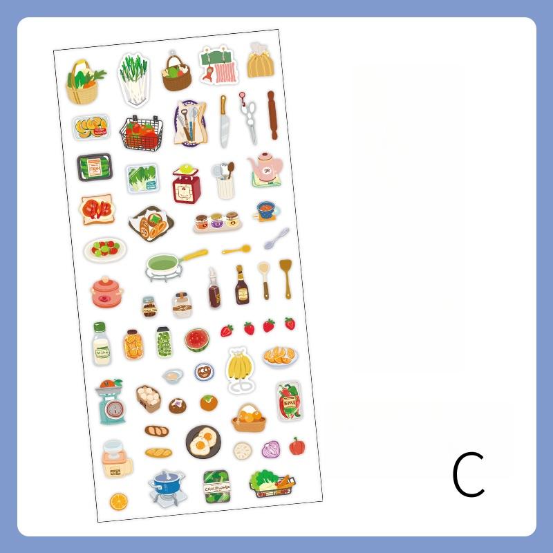 Cute Mini Daily Life Decorative Stickers | Food Stationery Travel Home Office Aesthetics Stickers | Bujo Journal Planner Supplies
