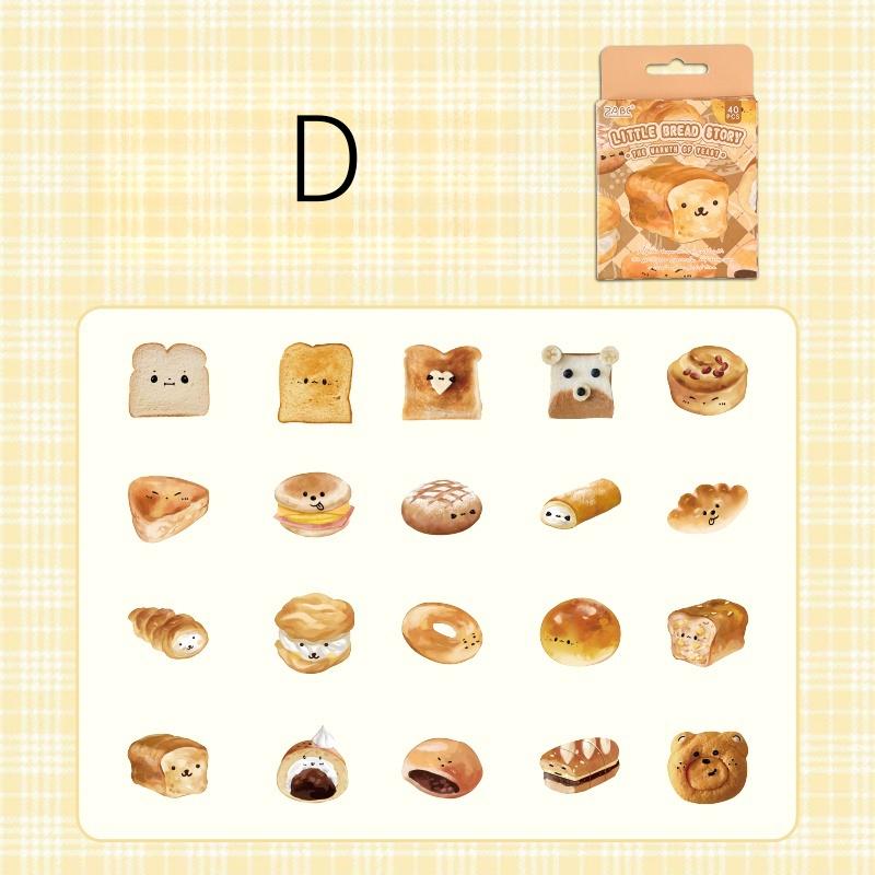 Cute Bread PET Sticker Pack | Bread Toast Bagel Stickers | Planner Sticker Set | Junk Journal | Die Cut Deco Stickers