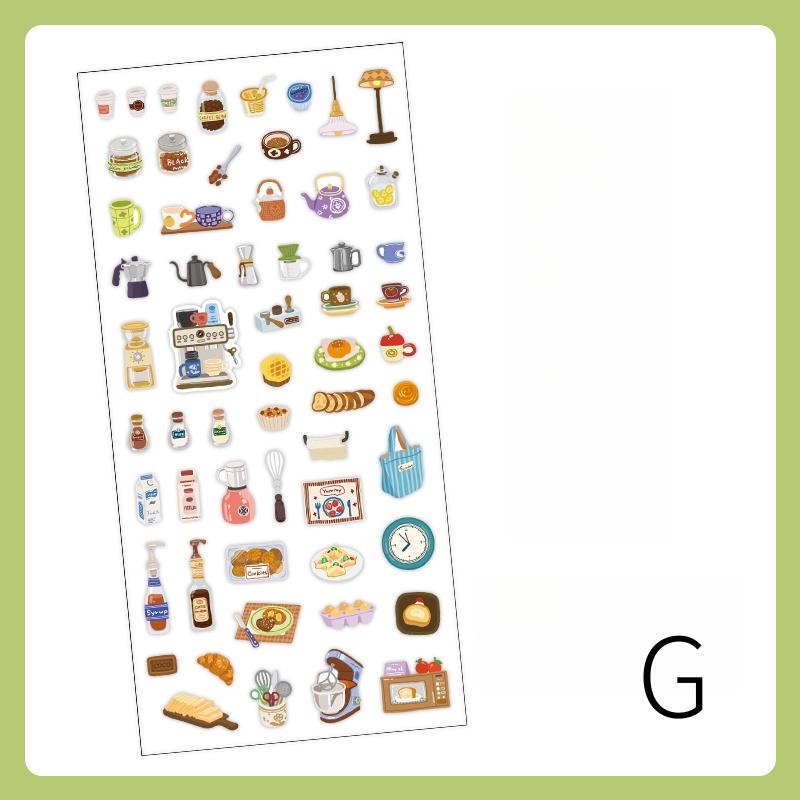 Cute Mini Daily Life Decorative Stickers | Food Stationery Travel Home Office Aesthetics Stickers | Bujo Journal Planner Supplies
