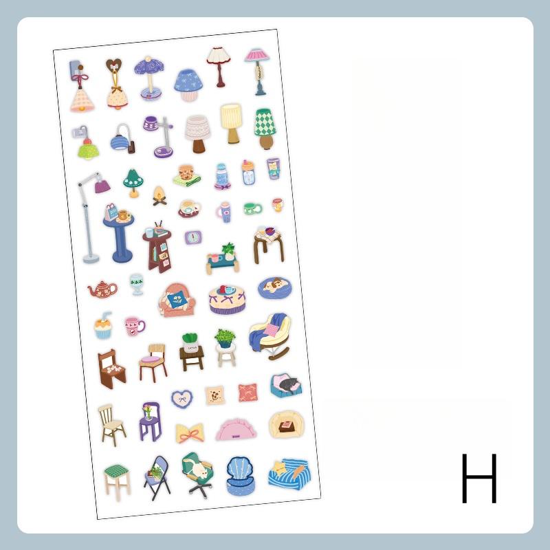 Cute Mini Daily Life Decorative Stickers | Food Stationery Travel Home Office Aesthetics Stickers | Bujo Journal Planner Supplies